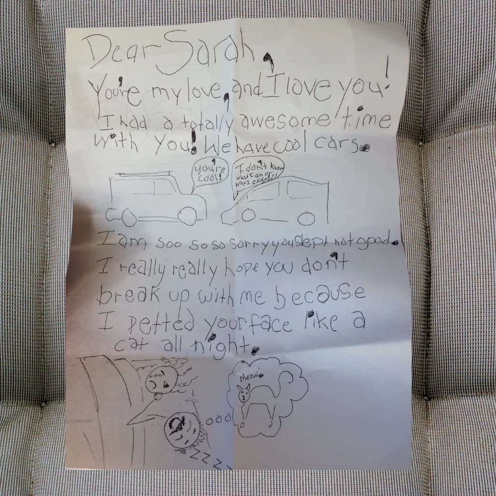 Weird love notes